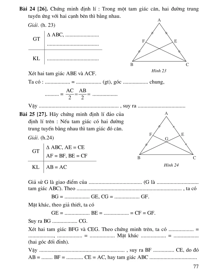 Bài 4: Tính chất ba đường trung tuyến của tam giác